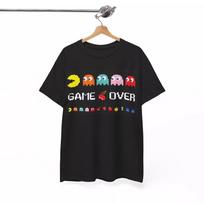 Žaidimas baigtas Pacman marškinėliai Retro arkados žaidimų grafika Unisex sunkaus medvilnės marškinėliai Unisex marškinėliai XXXL gray