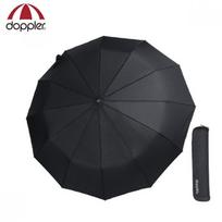 Doppler didelis 12k 3 lankstomas automatinis skėtis   Dėklas Iuda 1003 blacks black
