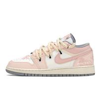 Jordan Air Jordan 1 Vintage Basketball Shoes GS Pink 553560-053(TeamA-DK) 38.5