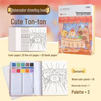 Portable Children's Watercolor Travel Sketchbook Set