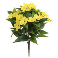 8 ryšeliai Dirbtinių Impatiens gėlių laukui, atsparios UV spinduliams, netikri Impatiens krūmai, dirbtinio šilko krūmai su kuoliuku laukui, priekinei verandoje, sodui raudona