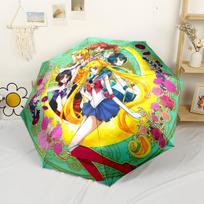 Sailor Moon nuotykis Nešiojamas automatinis skėtis Tvirtas 8 šonkaulių kotas Sulankstomas dizainas Būtinas kelionėms Madinga dvasinė dovana