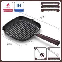 Qiwei Cast Iron Grill Pan with Lid