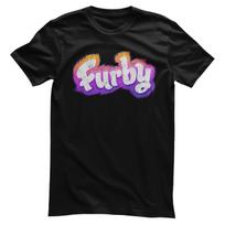 Oficialiai licencijuotas Furby Išplautas Logotipas Vyriški Marškinėliai S