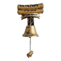 Wall Mounted Cast Iron Bell for Outdoor Vintage Wall Dinner Bell Rustic Hanging Doorbell for Outside Front Door Garden Home Decor Size#17 brown