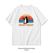 Noot Noot Pingu Retro Vintage Animal Cute Shirt Summer Woman Man Casual Breathable Printed Tshirt fashion Oneck S3XL Tops S