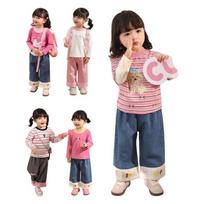 LUSON Baby Girls' 2025 Spring Straight-Leg Casual Pants 90