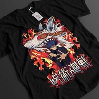 Anime Jujutsu Kaisen Megumi Wolf Summon Black TShirt Gift For Otaku S