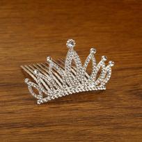 Alloy Material Rhinestone Hair Comb Sparkling Princess Hair Comb Children Tiara Crown  Dance Style-4