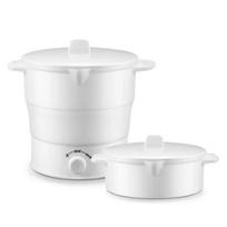 220V Foldable Electric Cooker Mini Multifunction Hot Pot Food Steamer Cooking Machine for Dormitory Noodle Cooker for Travel