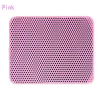 Cat Litter Mat Double Layer Cat Litter Box Waterproof Mat Non-slip Sand Cat Foldable Pad Washable Mat Pet Clean Supplies 30X30cm pink