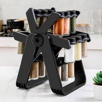 Ferris Wheel with Bottle 18 Revolving Spice Rack Organizer Countertop Spinning Herb Spice Storage Rack Tower Organizer Spice Seasoning Bottle juoda