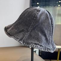 Retro Wash Cowboy Hat for Women Korean Style Fisherman Hat Big Head Circumference Showing Face Small Basin Hat Versatile Bucket Hat average size gray