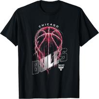 NBA Chicago Bulls Lightning Bolt Basketball Logo T-Shirt S juoda