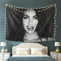 MEGAN FOX Wall Tapestry High Definition Printed Horizontal Wall Hanging for Living Room Bedroom Office Party Birthday Valentine 74x94cm(29x37in)