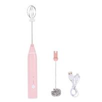 Electric Milk Frother Coffee Frother Drink Mixers Handheld Frothers Rechargeable rožinė