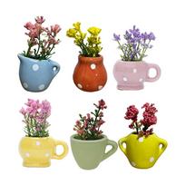 Mini Ceramic Vase Fridge Magnets Flower Vase Refrigerator Magnets Decorative Refrigerator Stickers for Kitchen Home Decor