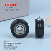 4X19X8.5Mm Pom Delrin Plastikinis U Formos Vėžės Varantysis Ratukas 624 Guolis Skriemulys R3Mm Vėžė Delrin Padengtas Skriemulys