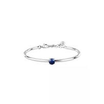 Morellato Cerchi Silver Tone Steel And Blue Zircon Bangle SAKM96 For Women