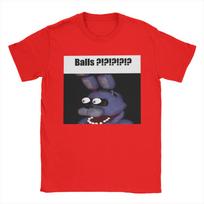 Fnaf Bonnie Balls Five Nights Horror Mens T Shirt  Vintage Tee Shirt Short Sleeve Crew Neck TShirt 100 Cotton Printed Tops S