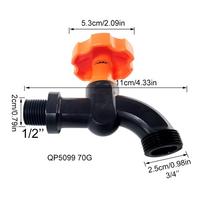 IBC water tank accessories Water pipe joint Multi functional plastic faucet External thread of outlet 3/4'' Inlet thread 1/2'' (Red,1/2'') raudona