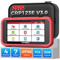 US EU Warehouse Launch CRP123E V3.0 Four System Automotive Diagnostic Tool With 7 Resets Lifetime Free OBD2 Scanner 5" Battery Powered