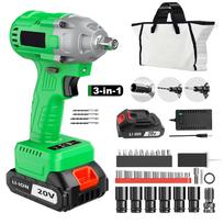 20V DIY Grade Electric Wrench 320nm Max Torque Cordless Impact Wrench Car Support Local EU Warehouse Drop Shipping Available