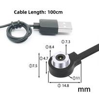 12V 2.8A Magnetic Charging Cable Compatible with MCK2 and CX06M DC Connectors mck2pin gray