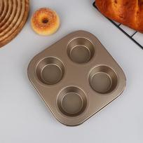 4/6/12 Cups Cupcake Pan Muffin Tray Cupcake Mold Muffin Pan Carbon Steel Baking Pan Non Stick Bakeware Microwave Cake Mould