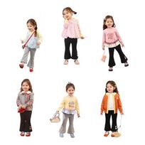 LUSON Baby Girl's Spring Flare Leggings 120 pilka spalva