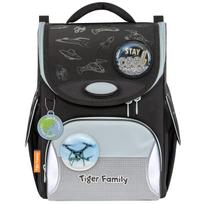 Mokyklinė kuprinė Tiger Family TGNQ-107A, balta sp./juoda sp., 35 cm x 31 cm x 19 cm