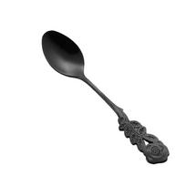 „Sagit“ nerūdijančio plieno gėlių šaukštas kavos arbatos „Spork“ stalo reikmenų desertų įrankis One Size juoda