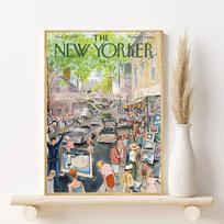 The New Yorker Plakatas HD meno lipnus sienai atsparus namų svetainė miegamasis baras estetiškas dekoras 21cm×30cm NoFrame