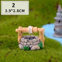 Dollhouse Bonsai Ornament Home Decor Grassland Bridge Pool Figurine Micro Landscape Miniature Model KTY 2