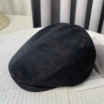 Retro zomšinė newsboy kepurė Japoniška paprasta vienspalvė universali priekinė kepurė Rudens ir žiemos šilta ančiuko kepurė 55-59CM