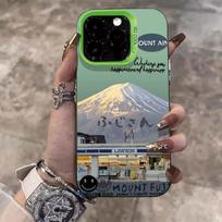 Silver Mount Fuji Case for Apple iPhone 16/15/14/13/12 Pro iPhone XS Max