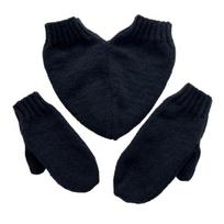 3Pcs Couple Hand Holding Mittens Heart Shape Shared Glove Two Person Gloves Romantic Knit Fingerless Gloves Funny Gifts for Couples juoda