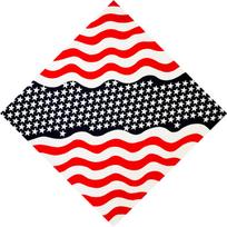 Kvadratinė skara bandana Amerikos vėliavos dryžuota galvos juosta galvos apdangalas servetėlė unisex