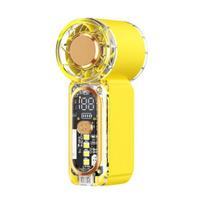 Handheld Fan, with Transparent Body Mini Portable Personal Fan, Digital Display And Emergency Lighting Design, 100 Gear Wind Speed Adjustable Fan for geltona