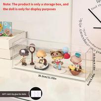 Transparent Acrylic Figurine Display Cabinet - Anti-Dust Storage Box for Blind Boxes Organizer Case for Collectibles