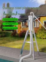 Nerūdijančio plieno rankinė vandens siurblys su rankena šuliniams Pump + 8-Piece Set