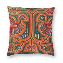 Kuna Mola De Panama Square Pillowcase Polyester Linen Velvet Pattern Zip Decor Pillow Case Sofa Cushion Cover x 30x30cm