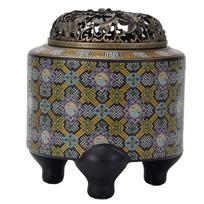 Ceramic Plug-in Incense Burner Cloisonne Timed Heating Fragrant Powder Wood Block Enamel Color Household Study Rooms Bedroom