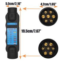 European 7 Pin 12V Trailer Socket Tester High Quality Wiring Circuit Light Test Tool Truck Accessories Car Circuit Testing Tools China Mainland