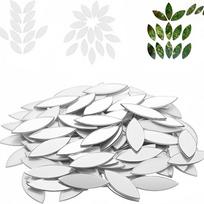 100 vnt./200 vnt. Akrilo formos veidrodiniai lipdukai Mozaika Didmeninė saviklijuojanti „pasidaryk pats“ amatų meno veidrodinė sienelė Durys Namų dekoracijos (Silver,100pcs) sidabras