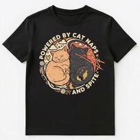Cat Lover Powered By Naps And Spite Duality Unisex T-shirt Tops Tees Unisex 2XL