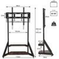 Unho Large Mobile TV Floor Stand with Wheel for 65-100 Inch TVs,TV Mount Cart,Shelf for Living Room Entertainment,VESA 800x600mm FRF-U-Z1188-V1