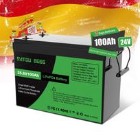 EU LOCAL STOCK 24V 100Ah LiFePO4 Lithium Battery BMS 2.56kWh for RV BOAT Off-grid Solar Marine Camp 24 V 100 Ah