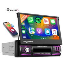 Podofo 1 Din (2+64) Android Car Radio 7 Inch IPS Screen Wireless CarPlay/Android Auto GPS WIFI DSP USB OEM Customized Car Stereo 7'' 64 g 2 g
