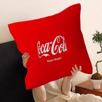 C-Coca C-Cola Pillow Anime Pillow Sofa Bed Head Pillow Cover Cushion Cover 45X45 Cm Fashion Peach skin 18*18(CM)-1Pcs